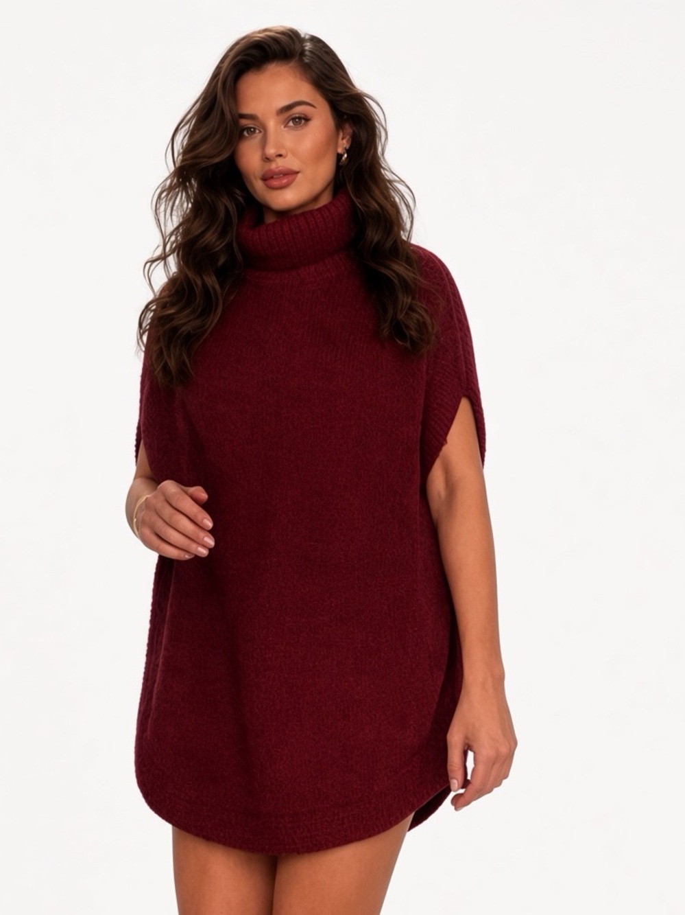 PAUL & JOE Sister wool Turtleneck poncho Sweater S